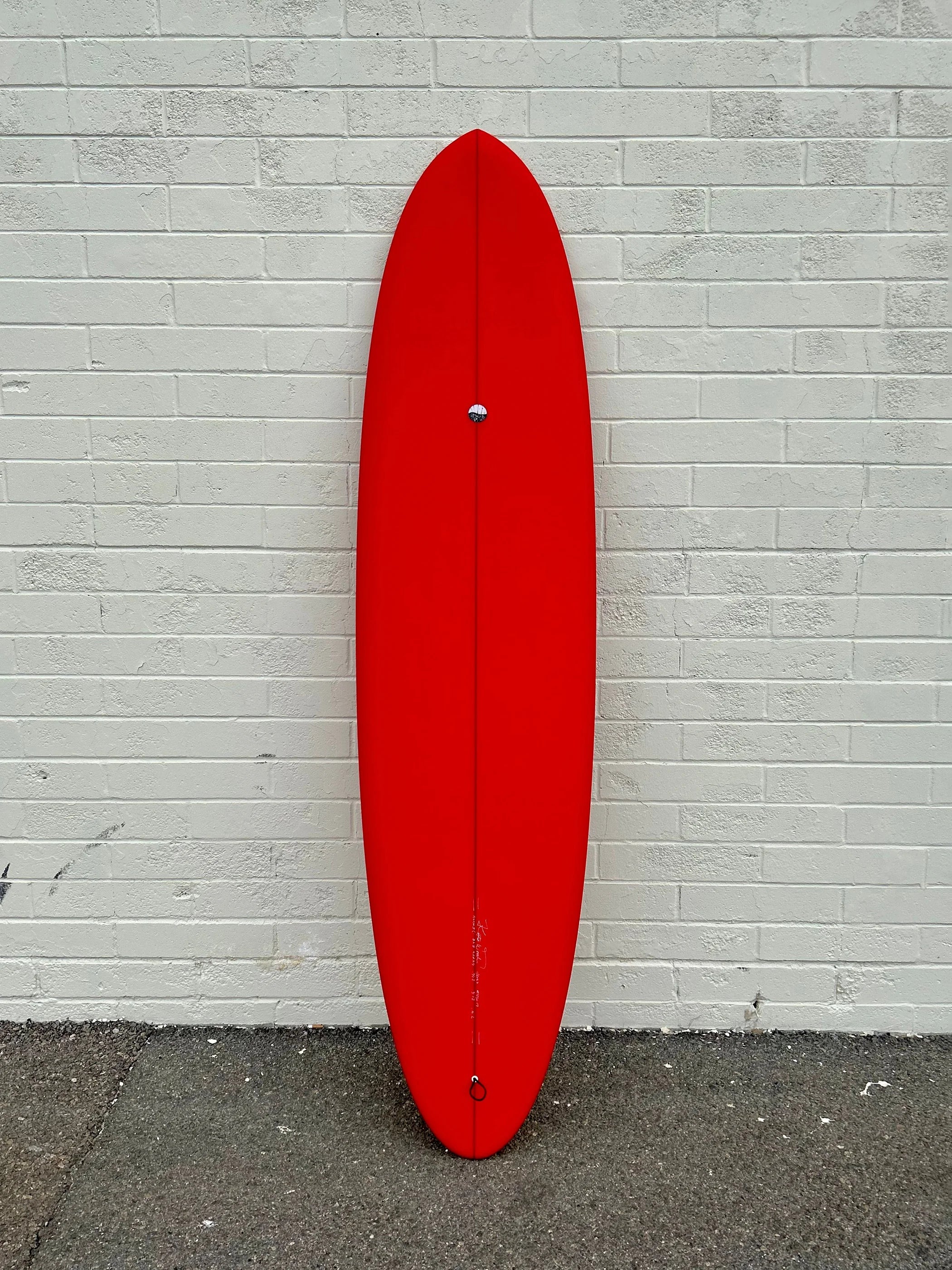 surfboards for superior edge control-Woodin Surfboards | 7’4” Gypsy Eye Cherry Red Surfboard