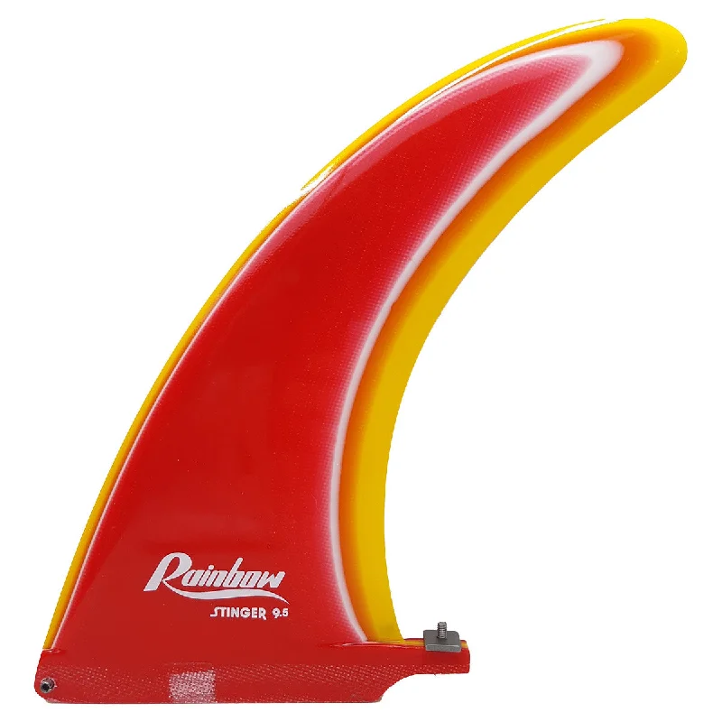 surfboard fins for aggressive carving-Rainbow Fin Co. Stinger Longboard Fin - 9.5" - Red