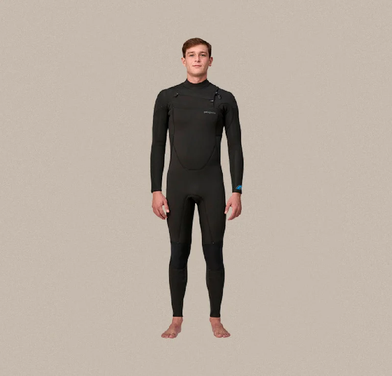 surf clothing with flexible, soft fabrics-Patagonia Men's Yulex Regulator 2mm Lite FZ Full Suit