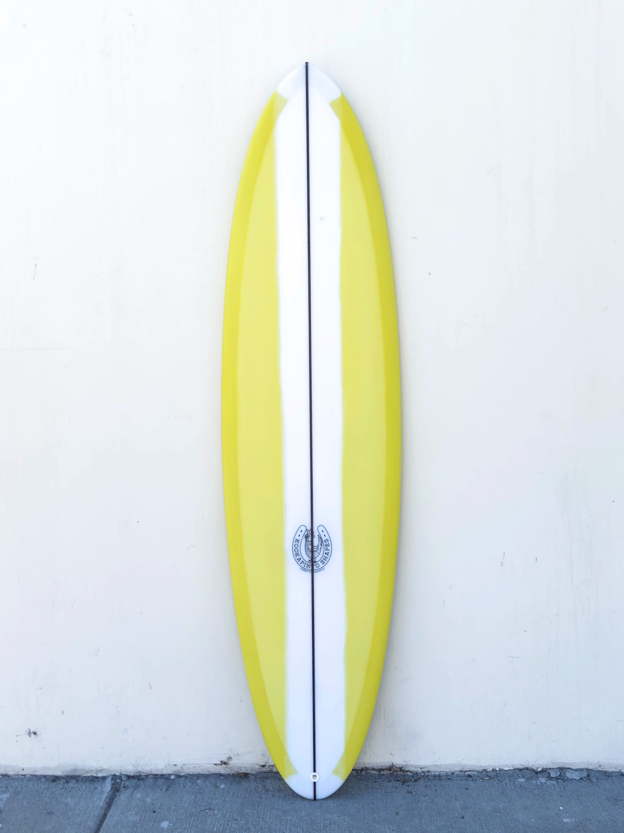 surfboards for high control in powerful waves-7'0" Thin Twin - Yellow Resin Pull Surfboard