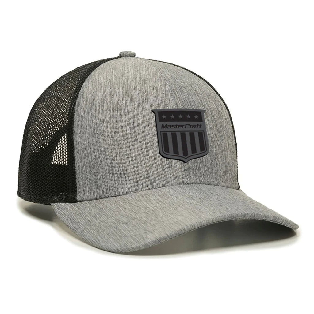 surf clothing for greater wave-catching efficiency-Grey Out Structured Trucker Hat