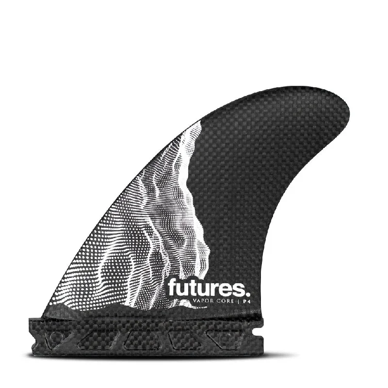 surfboard fins with unique shapes for speed-Futures Fins - Vapor Core P4 Tri Fin - Carbon/White