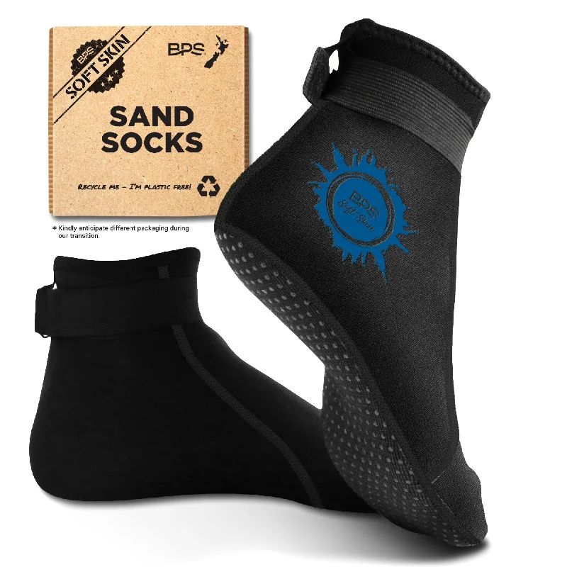 surf clothing for sun protection while surfing-BPS 'Soft Skin' Low Cut Water Socks