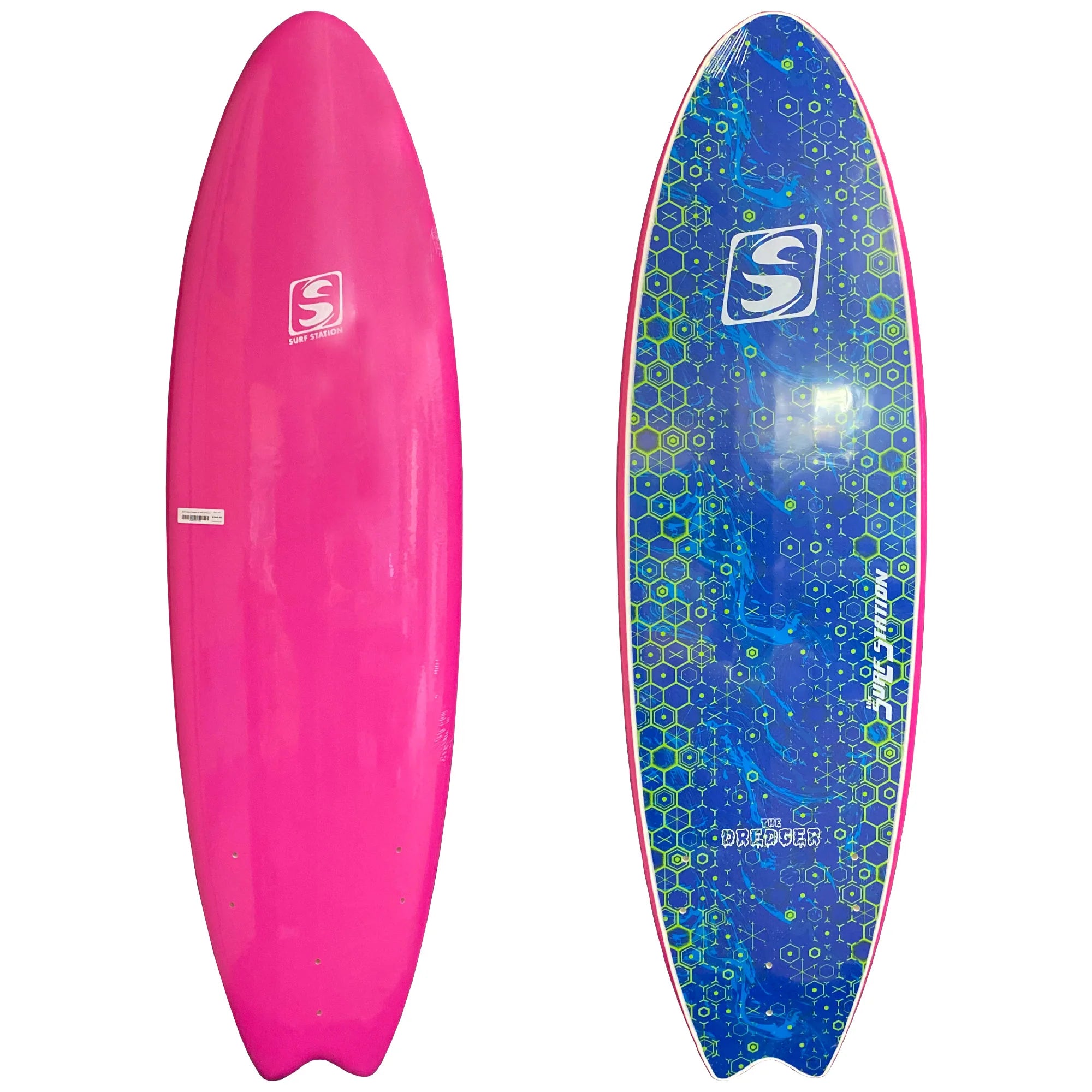 surfboards for responsive performance-Surf Station Dredger 6'0 Soft Surfboard - Pink