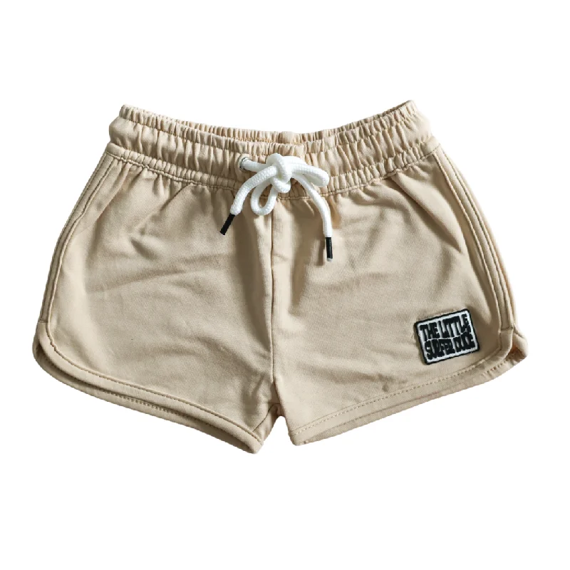 surf clothing with stretch material for flexibility-Khaki Cotton Lounge Shorts