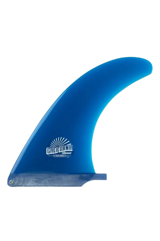 surfboard fins for aggressive carving-True Ames 7.5" California Classic - Blue