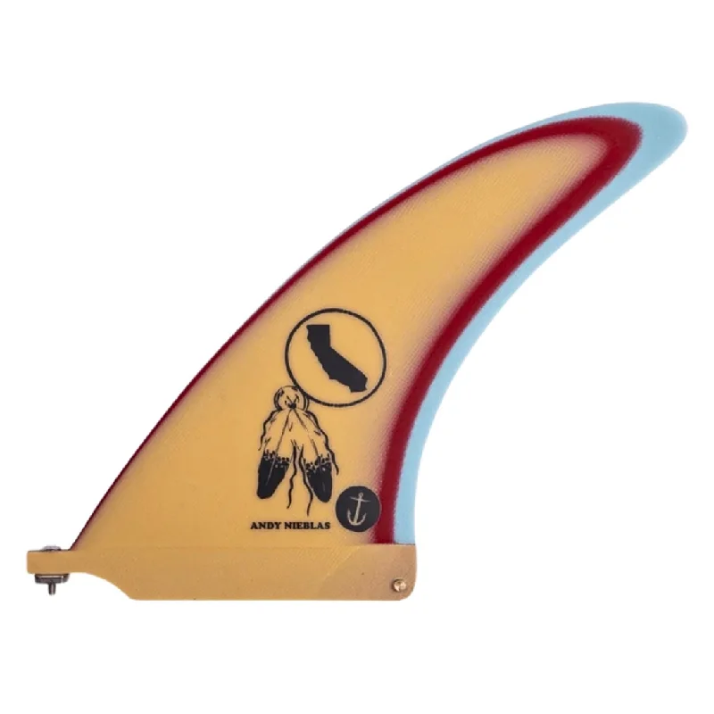 surfboard fins for greater flex and speed-Captain Fin Co Andy Nieblas 7.5" Longboard Single Fin - Natural