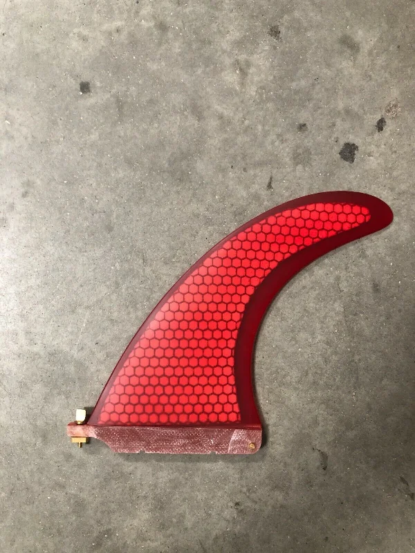 surf clothing for optimal water resistance-8" Red Honeycomb Center Single Fin