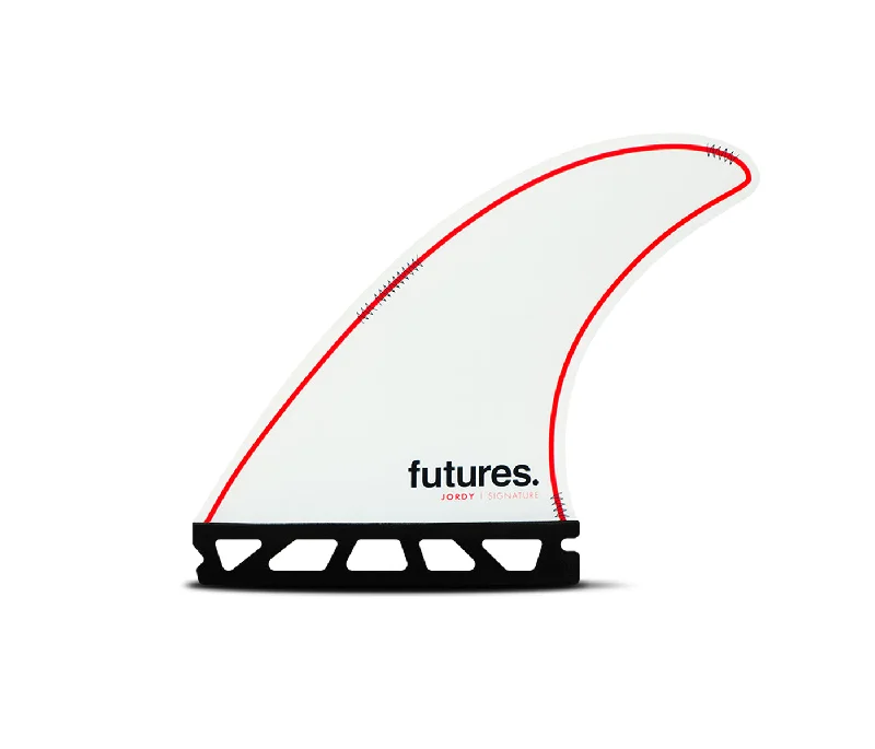 surfboard fins for high-speed turns-Futures Jordy Honeycomb Tri Fin Set-White/Red-Medium