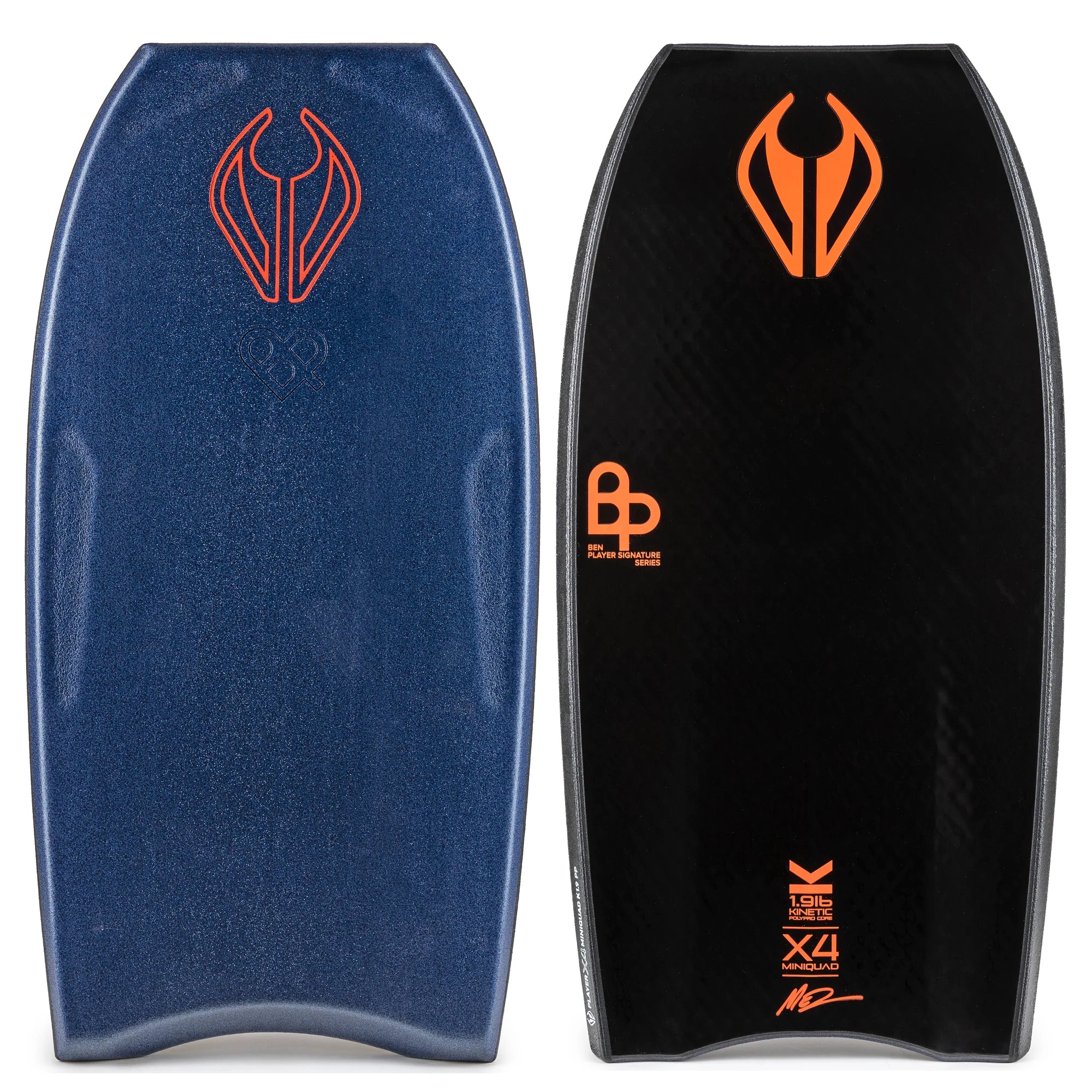 surfboards for better nose ride performance-43.5" NMD Ben Player Mini Quad Concave PP Bodyboard