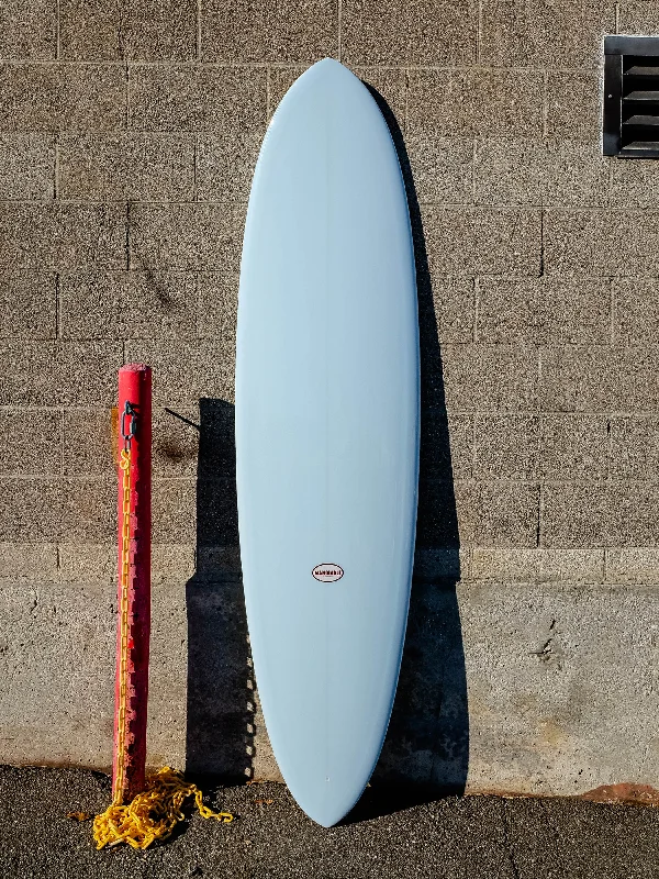 surfboards with removable fins for easy customization-Mangiagli Surfboards | 7'2" M4 Mid Pin Blue Surfboard