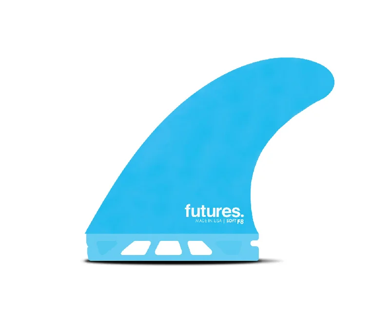 surfboard fins for better hold in overhead waves-Futures F8 Safety Tri Fin Set-Blue-Large