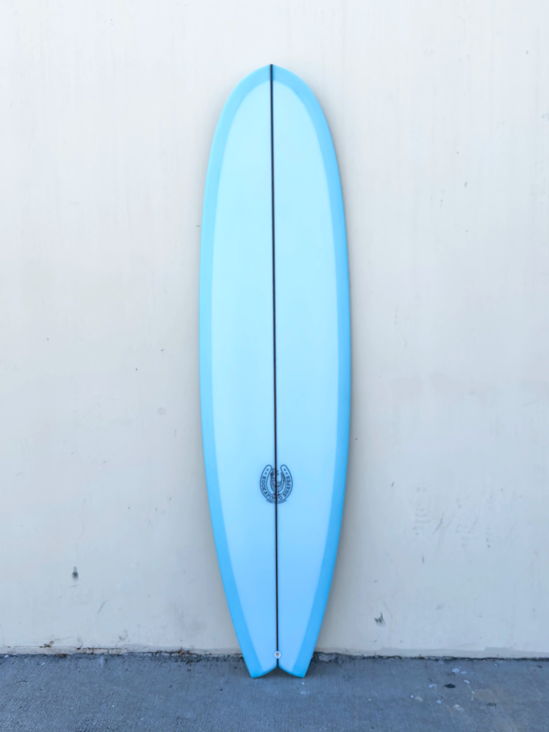 surfboards for improved stability-7'2" Fishy Noserider Blue Surfboard