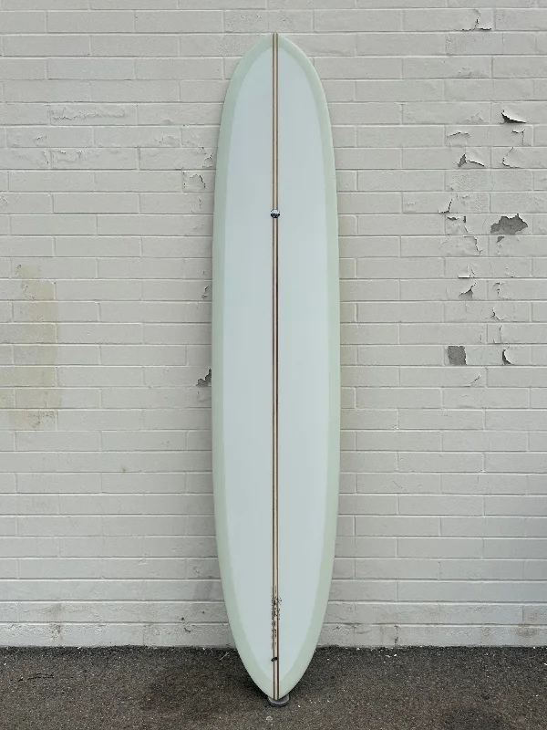 surfboards for better control through turns-Woodin Surfboards | 9’6” Cheater Club Olive Oil Dip Longboard