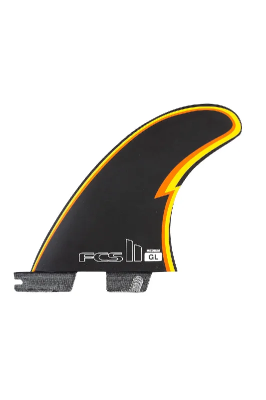 surfboard fins for perfect wave entry-FCS II Gerry Lopez Tri-Quad Fin Set - Black