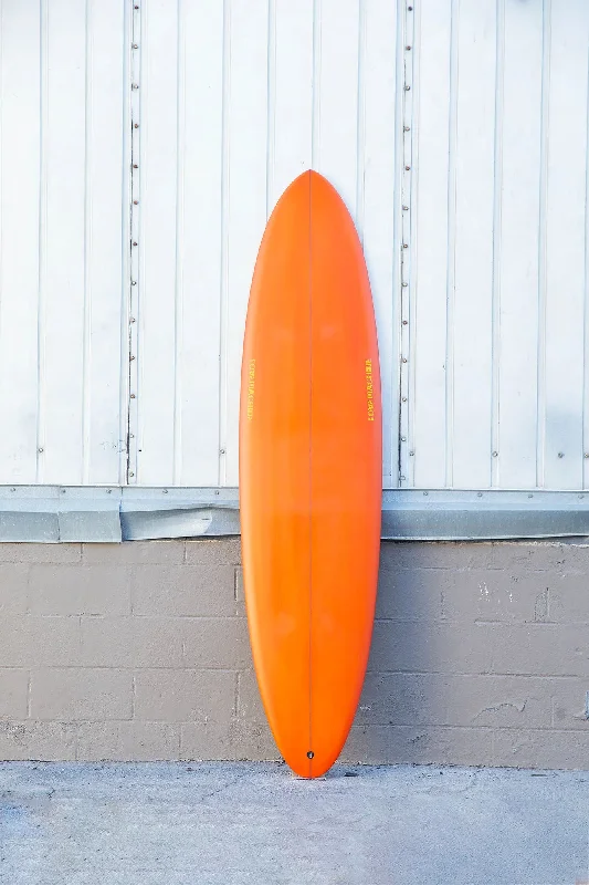 surfboards with extra grip for better traction-LOVE MACHINE | 7'8" FM | ORANGE/WHITE SURFBOARD