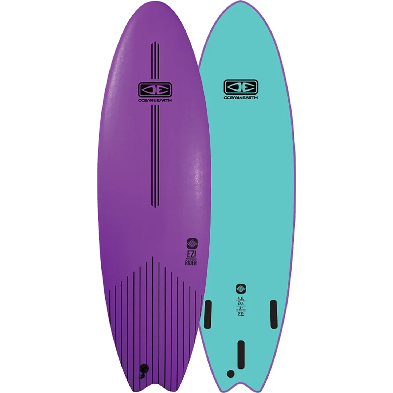 surfboards with reinforced edges for durability-O&E Ocean & Earth Ezi-Rider Softboard 6'6" Mauve - Surfboard