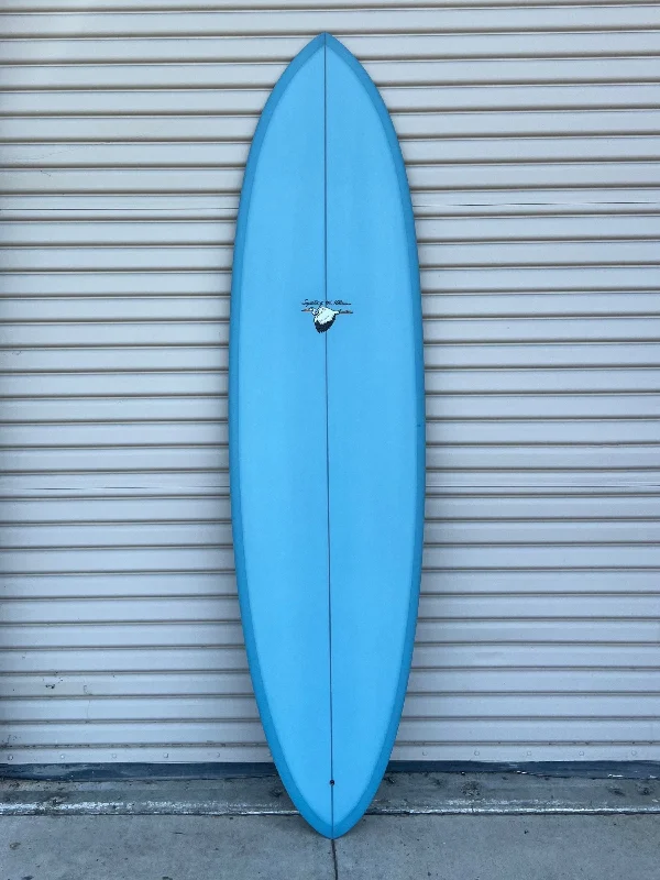 surfboards for smoother takeoffs-WESTON Surfboards //  7'2'' Twin Pin //  Blue Surfboard