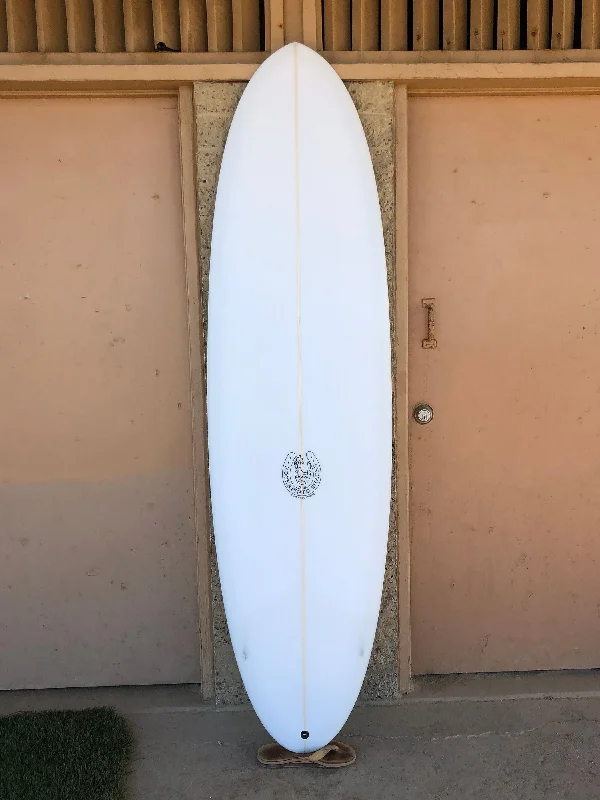 surfboards for effortless paddle takeoff-Kookapinto Shapes | 7'0" Thin Twin Clear White Surfboard