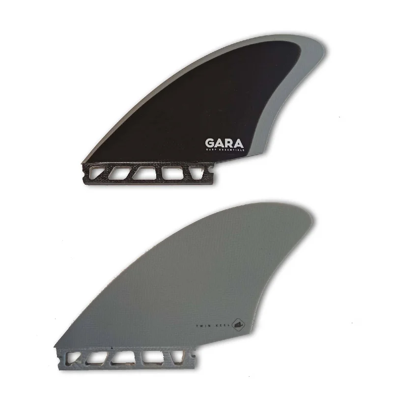 surfboard fins for custom fin setups-Gara Single Tab Twin Keel Fin Set