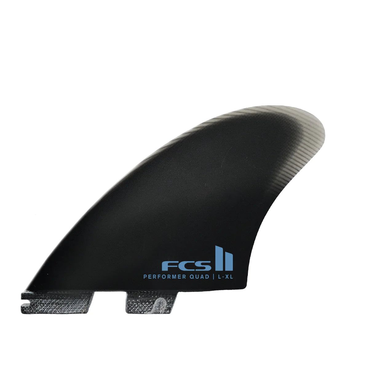 surfboard fins for faster speed in flat sections-FCS II Performer Performance Glass Quad Split Keel Fin Set - L/XL - Black