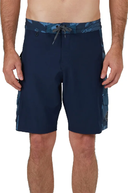 surf clothing for athletes who surf regularly-Salty Crew Transom Utility Boardshort - Blue Camo