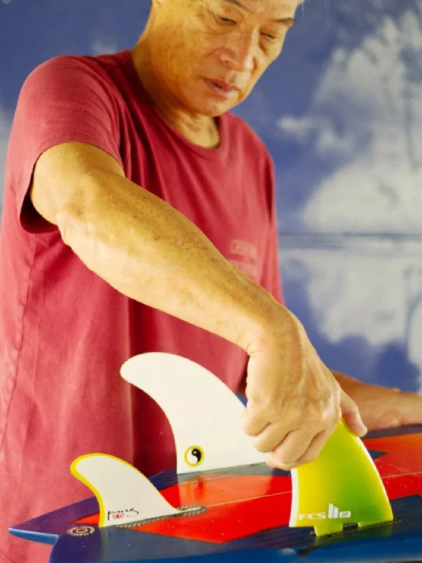 surfboard fins for pro-level performance-FCS II T&C Surf Twin Fins + Stabiliser Glenn Pang