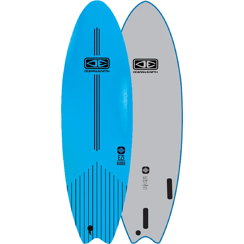 surfboards with quad-fin setups for speed-O&E Ocean & Earth Ezi-Rider Softboard 6'0" Blue - Surfboard