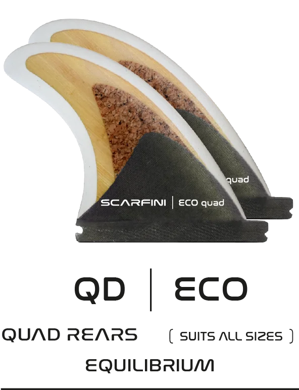 surfboard fins with innovative fin box designs-Scarfini Eco 1 Tab Quad Rear