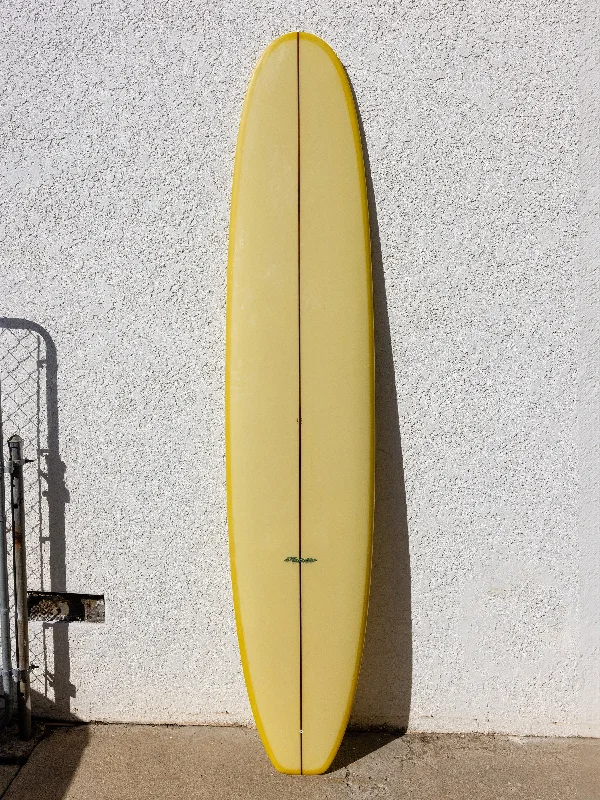 surfboards with durable, impact-resistant finishes-Liddle | 9’4” L-Spoon Yellow Longboard (USED)