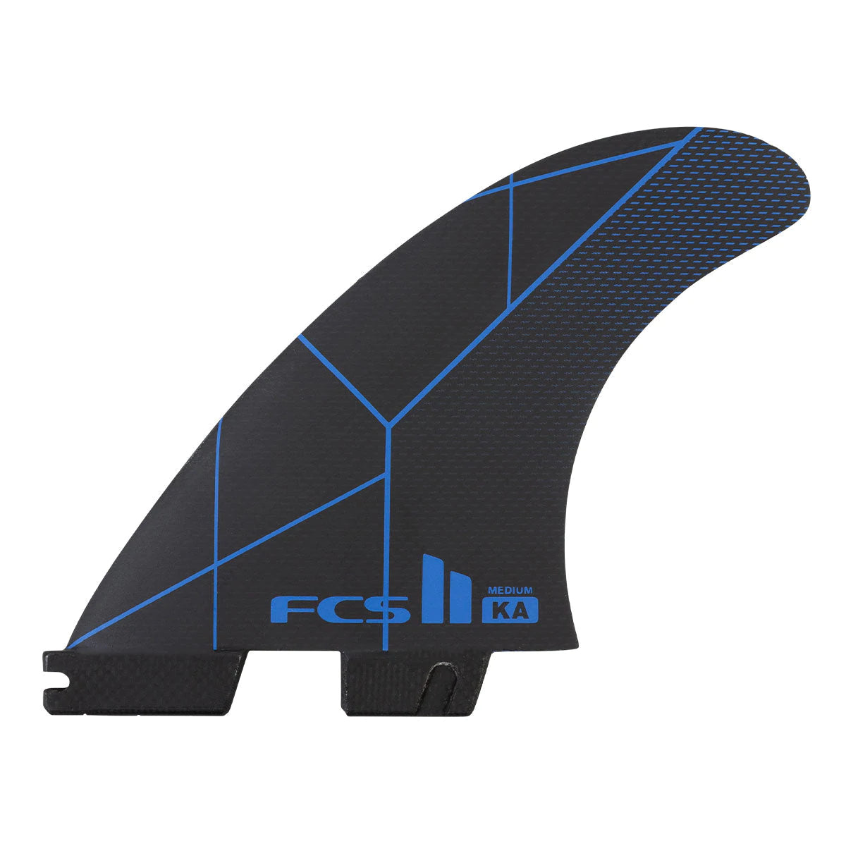 surfboard fins for fast response in waves-FCS II Kolohe Andino PC Black / Blue Tri Set - Medium