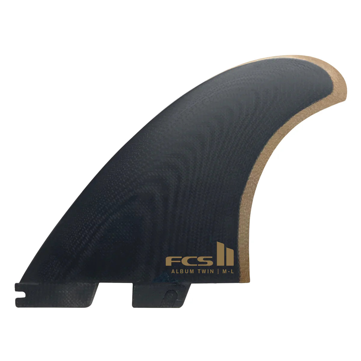 surfboard fins for better tail control-FCS II Album Twin+1 PG Black/Gold Retail Fins - M/L