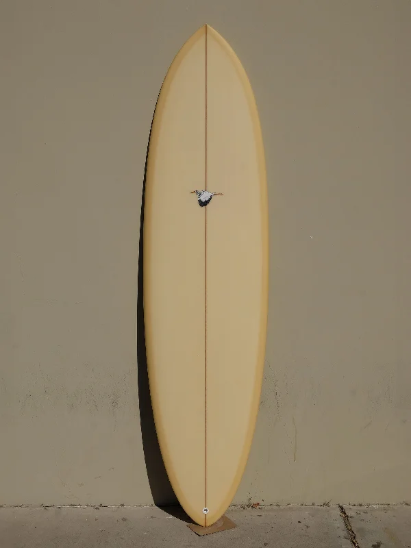 surfboards with optimized rocker profiles-WESTON Surfboards // 7'2'' Twin Pin // Straw Yellow Surfboard