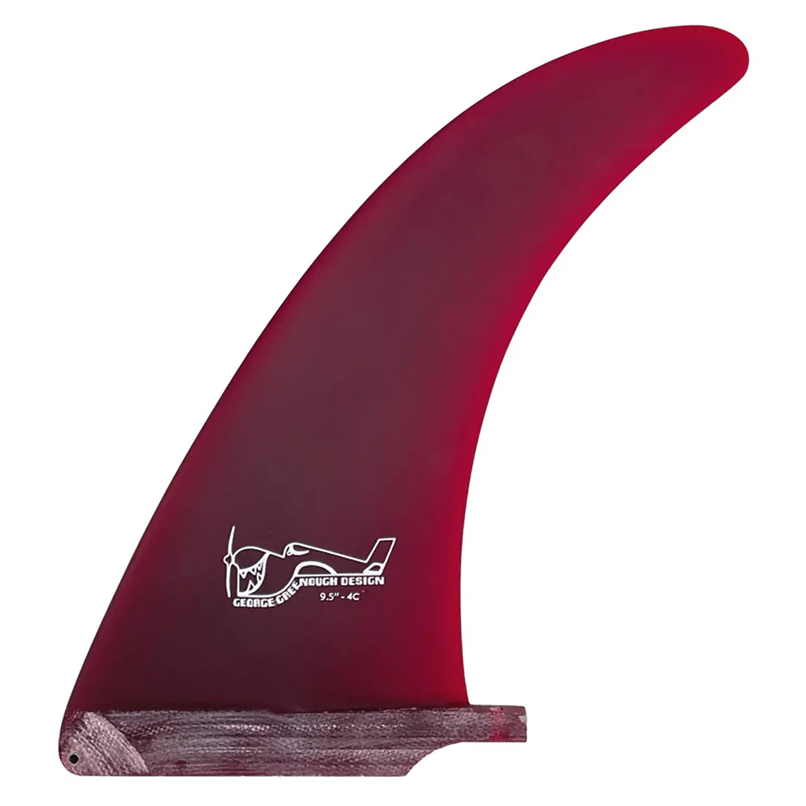 surfboard fins with advanced hydrodynamics for speed-True Ames Greenough 4-C Fin - 9" - Red