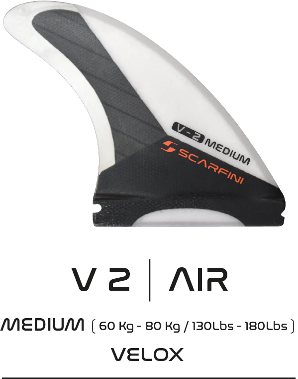 surfboard fins for greater control during maneuvers-Scarfini V2 Velox Carbon Base 1 Tab Thruster Medium