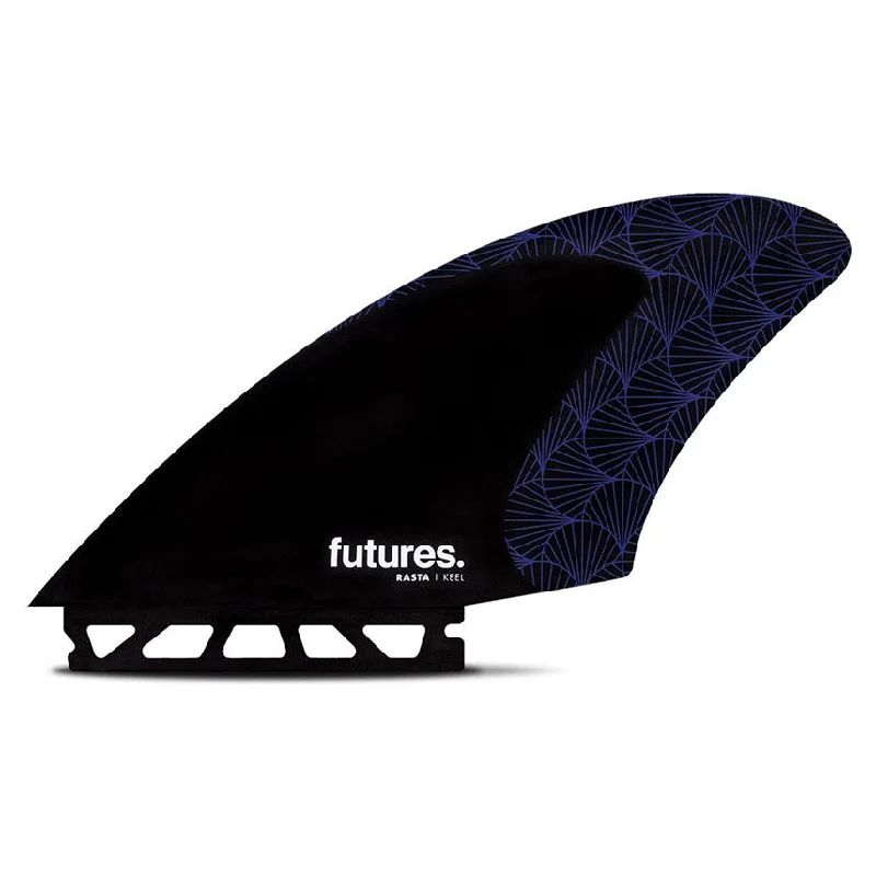 surfboard fins for enhanced responsiveness in water-Futures Fins Rasta Keel Honeycomb Fin Set - Black/Purple