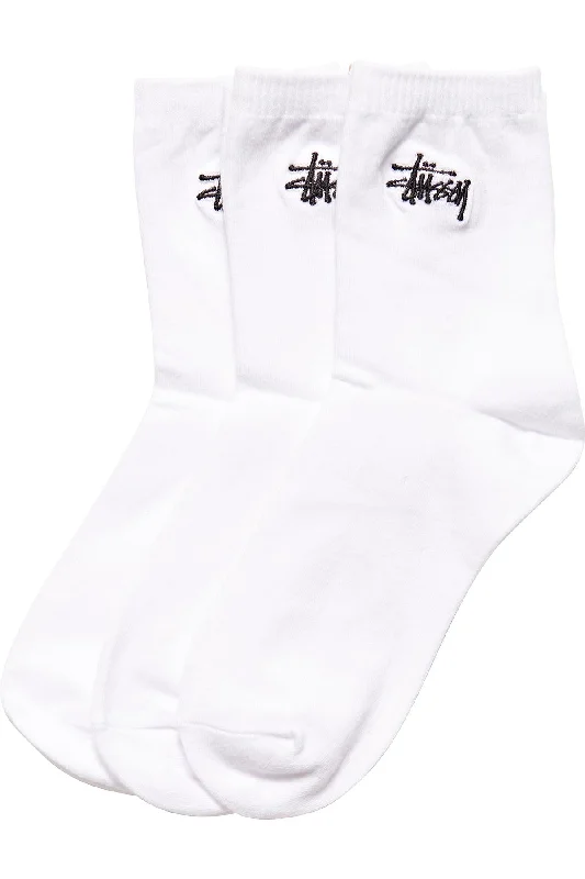 surf clothing with durable, water-resistant materials-WOMENS GRAFFITI CREW SOCK 3PK