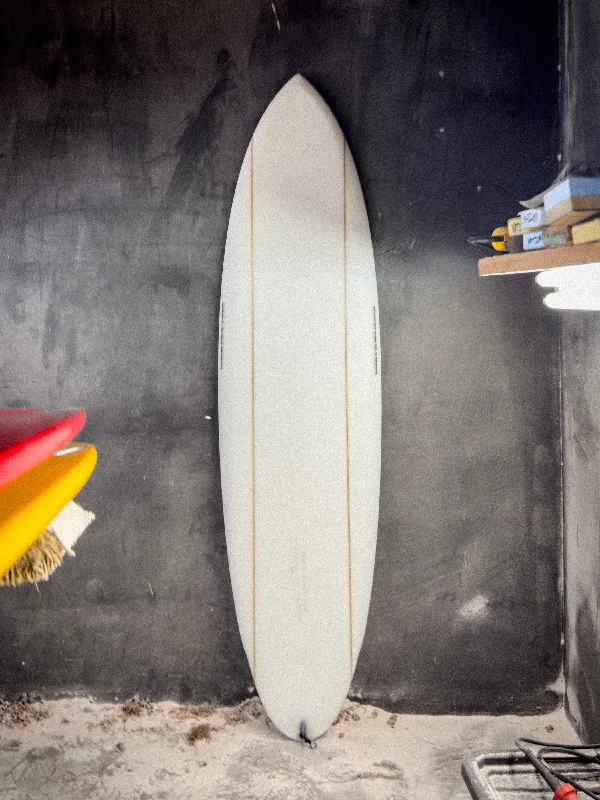 surfboards for pro-level performance-Simon Jones Designs | 6’6” Twin Pin Clear Surfboard