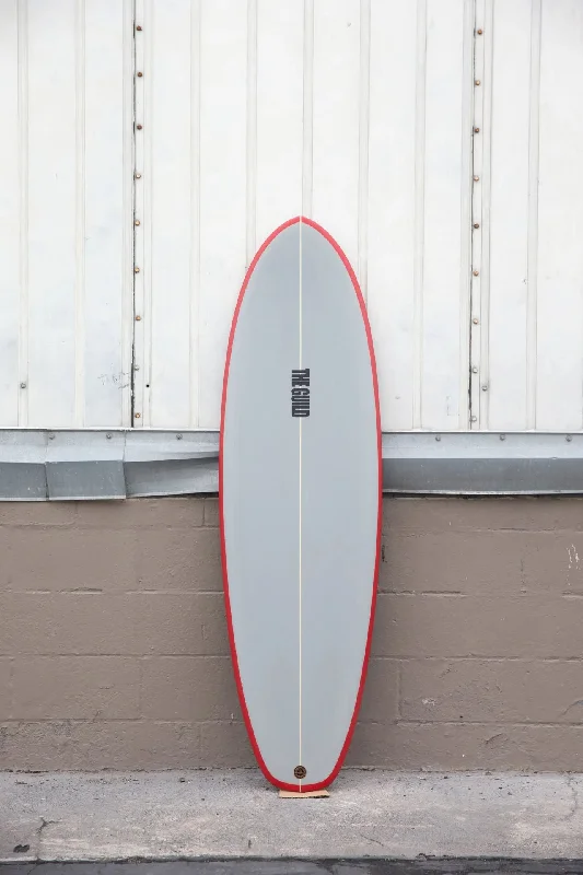 surfboards for tight turns-THE GUILD 5'10 MP-EGG - GRAY/RED AIRBRUSH