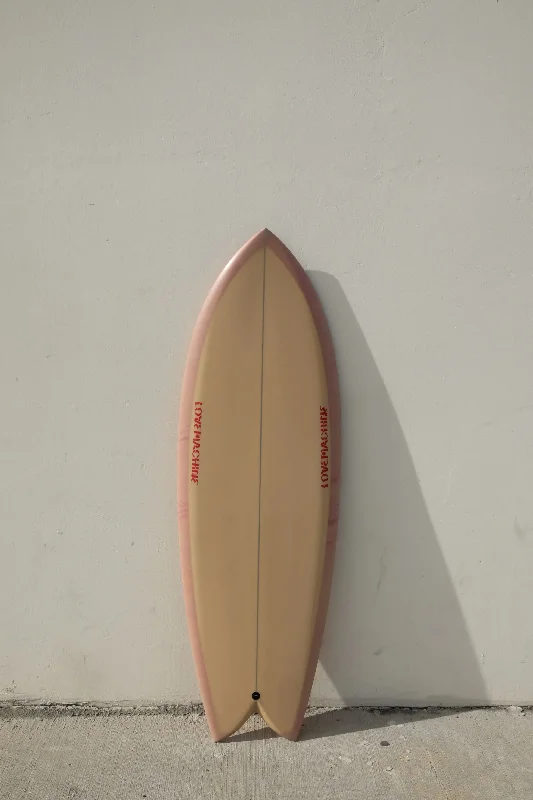 surfboards with multi-fin setups for stability-Love Machine | 5'3" Wills Fish I Tan/Abstract Surfboard