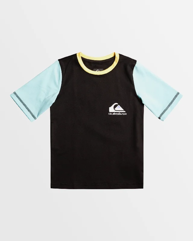 surf clothing for a lightweight, casual look-Boys 2-7 Heats Omni Short Sleeve UPF 50 Rash Vest