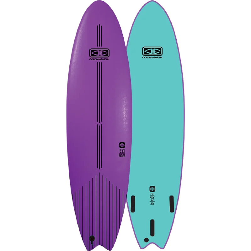 surfboards for superior edge control-O&E Ocean & Earth Ezi-Rider Softboard 7'0" Mauve - Surfboard