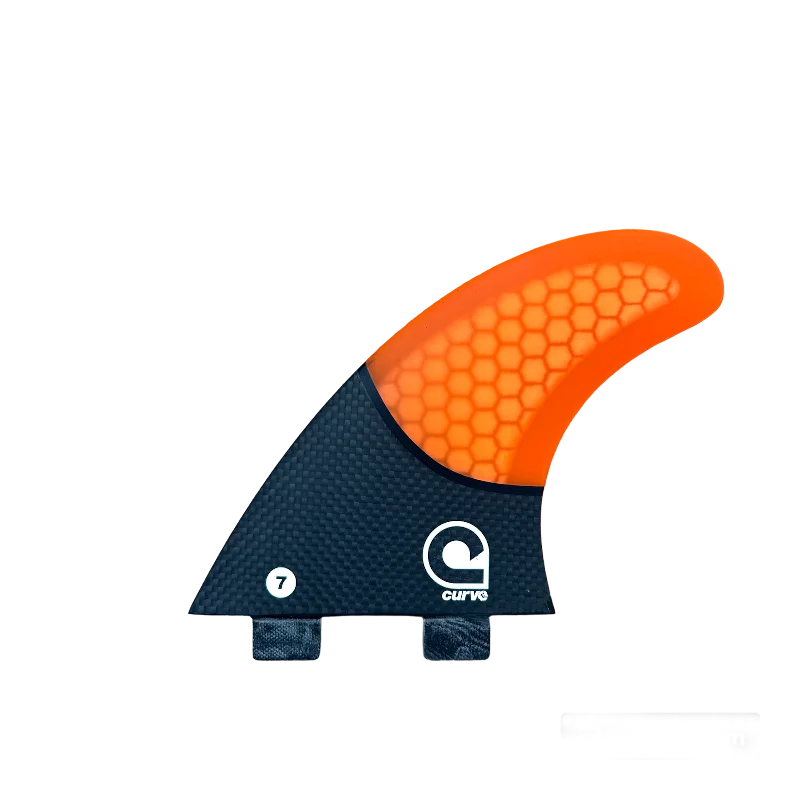 surfboard fins for improving speed in the water-Surfboard Fins L Quad Dual Tab - CARBON BASE