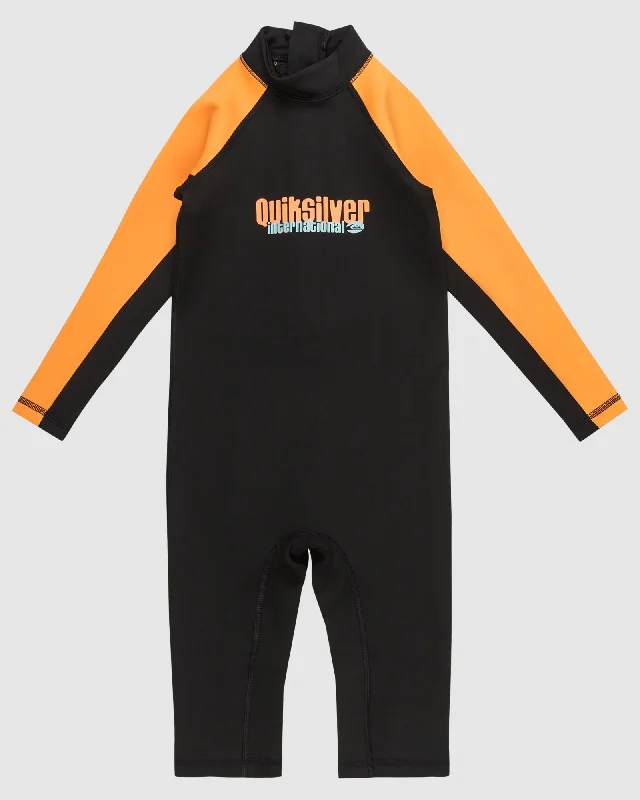 surf clothing for freedom of movement in the water-Boys 2-7 Everyday Heat Long Sleeve UPF 50 Rash Vest