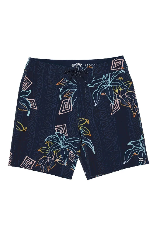 surf clothing for enhanced breathability-Billabong Sundays Pro Performance Boys Boardshorts - Dark Blue