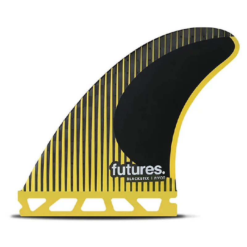 surfboard fins for faster transitions between waves-Futures Fins P6 Blackstix Tri Fin Set - Medium