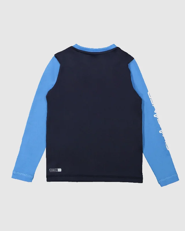 surf clothing with slim-fit designs for a sleek look-Boys 2-7 Heats Omni Long Sleeve UPF 50 Rash Vest