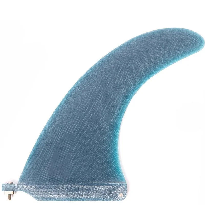 best surfboard fins for smooth turns-Longboard fin - Double Blue - 8.0