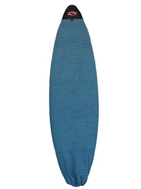 surf clothing for protection against wind and sun-Sola Surf Board Sock - Blue Stripe - 6ft / 6ft3"