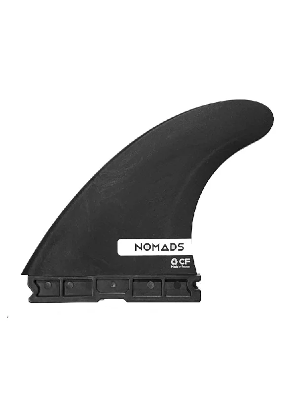 surfboard fins with variable flex for different surf conditions-Nomads Recycled Carbon Thruster Fins Black - Medium